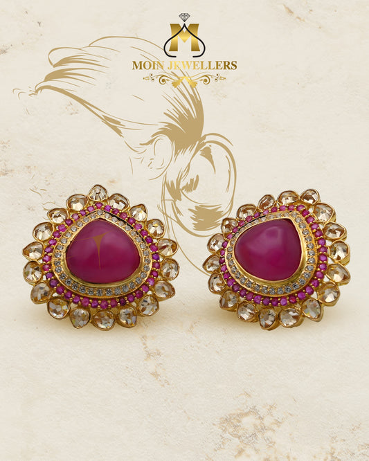 Stone Gold Earring Design