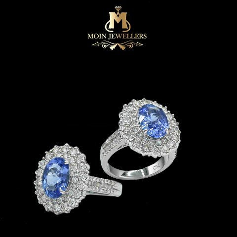 Blue Stone Diamond Ring Design