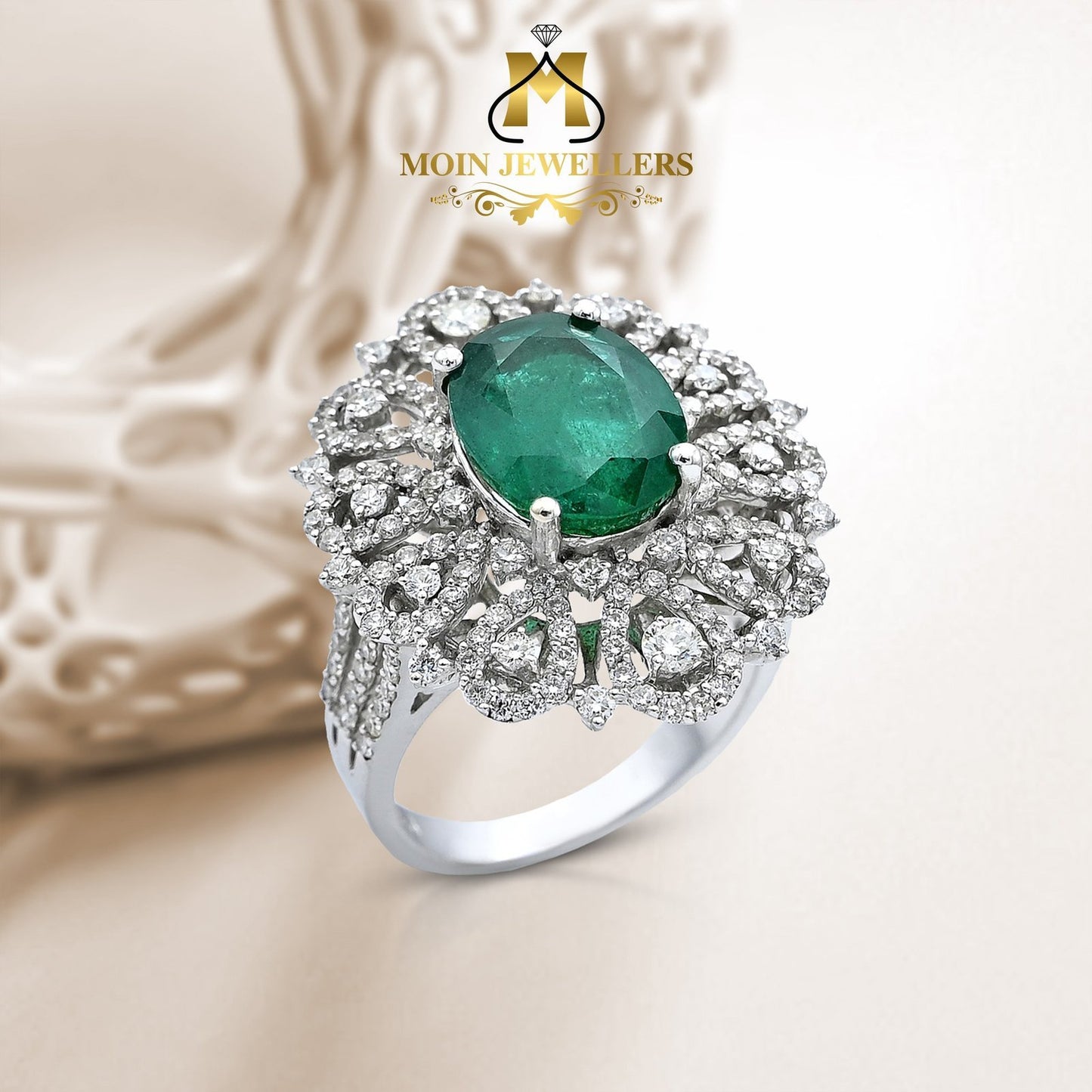 Green Diamond Ring Design