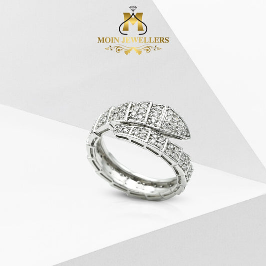 Snake Design Diamond Ring