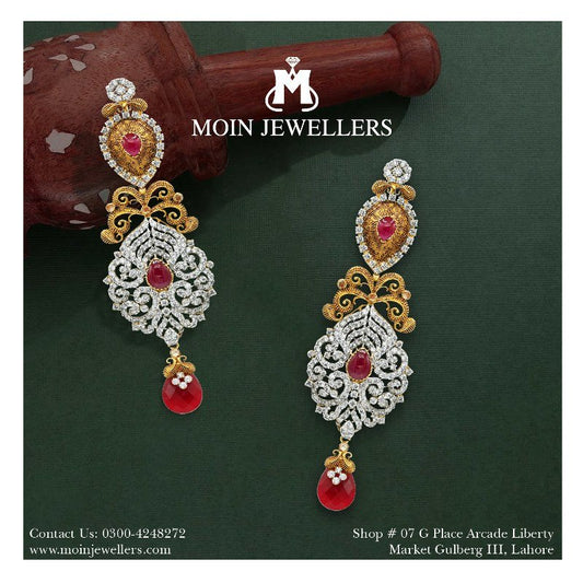 Red Gold Earring Design