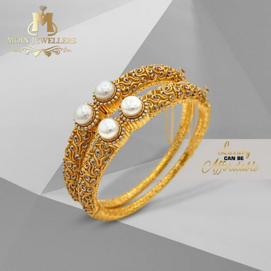 New Pearl Gold Kara Design