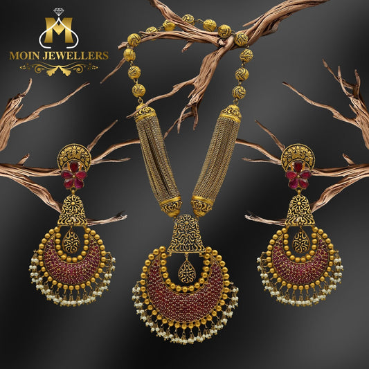 Indian Gold Necklace Set Design