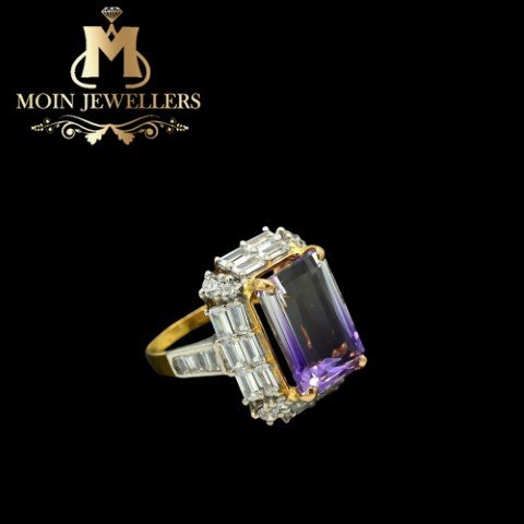 Purple Gold Ring Design