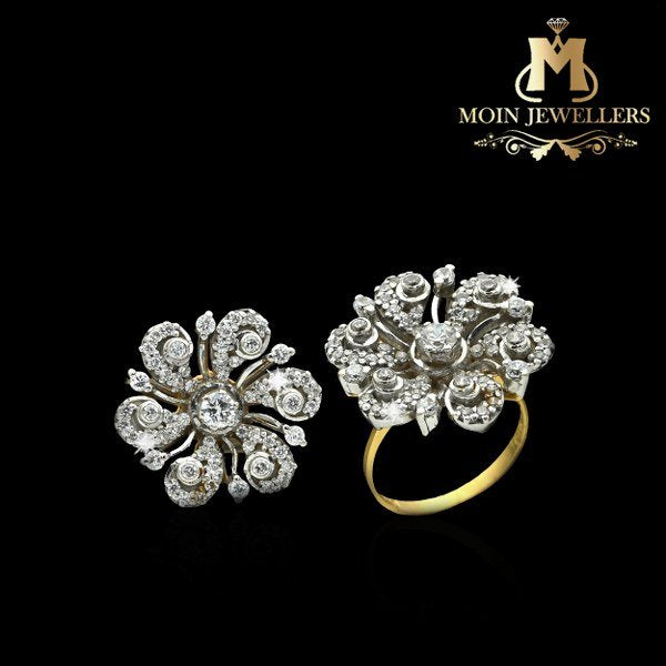 Flower Design Gold Ring