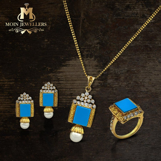 Sky Blue Pendant Set Design